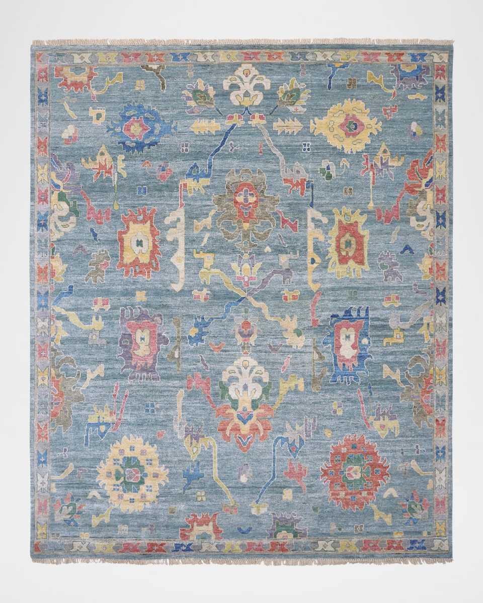 Fanning Hand-Knotted Rug, 12' x 15'